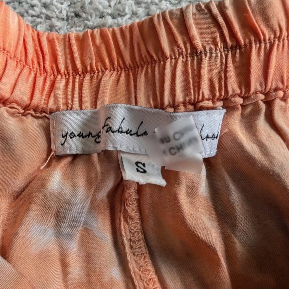 Young Fabulous & Broke Tie-Dye Wide Leg Pants - Pink, Orange, Blue - Picture 5 of 8